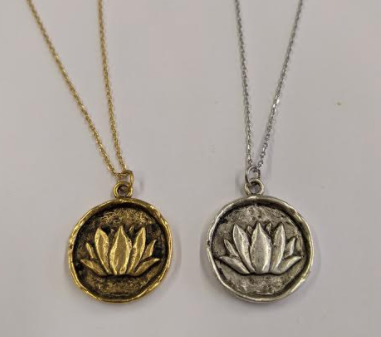 103 ($40) Necklace - Charm - Lotus