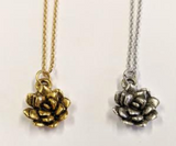 103 ($35) Necklace - Charm - Lotus
