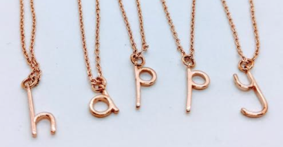 103 ($35) Initial Necklaces - Rose Gold