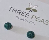 108 ($16) Earrings - Small Lava Beads