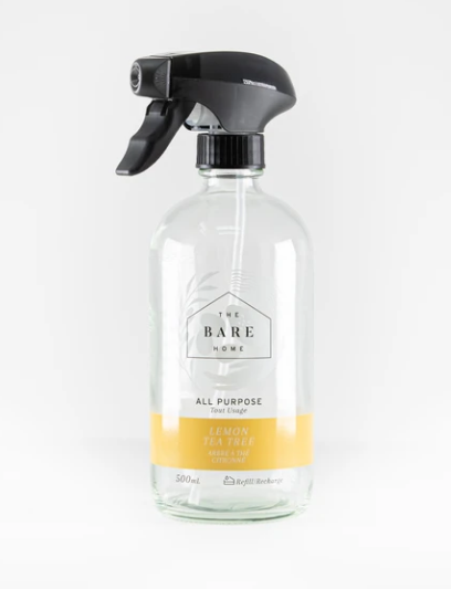 050 ($5) EMPTY 500ml All Purpose Cleaner Glass Spray Bottle - Lemon + Tea Tree