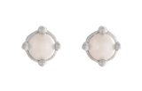 025 ($55) Cassie Studs - Silver Pearl