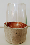 210 ($18.95) Wine Glass wConcrete Base