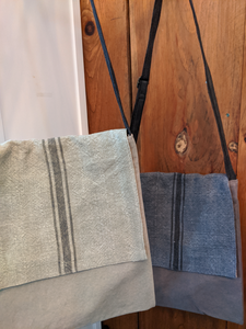 040 ($95) Beach Messenger Bag - Grey or Natural