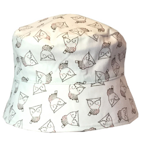000 ($34) Sun Hat - White Owls