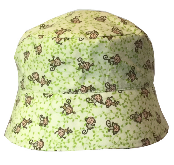 000 ($34) Sun Hat - Monkeys on Green