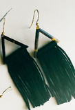 031 ($30) Fringe on Acrylic Earrings