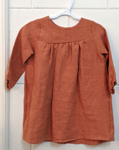 140 ($50) Linen Dresses - Terracotta - Various Sizes