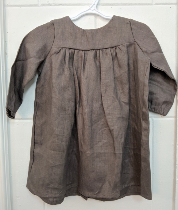 140 ($50) Linen Dresses - Grey - 9-12mths