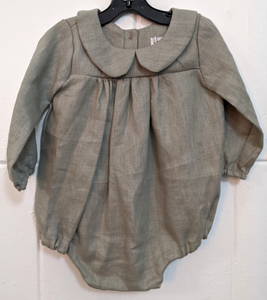 140 ($50) Linen Rompers - Sage - Various Sizes