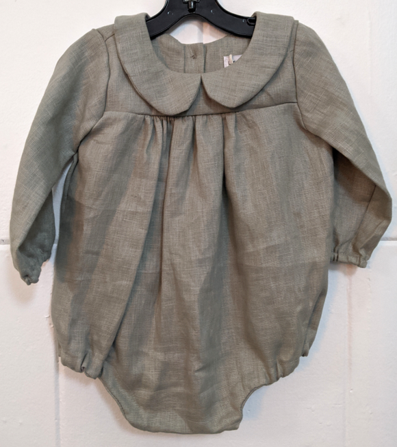140 ($50) Linen Rompers - Sage - Various Sizes