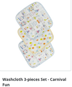 012 ($24) Washcloth 3-Piece Set