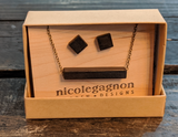 111 ($50) Square Earrings & Rectangular Necklace Sets