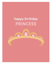 032 ($6) Card - Birthday Princess