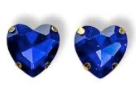 149 ($12) Earrings - Rhinestone Hearts - Large