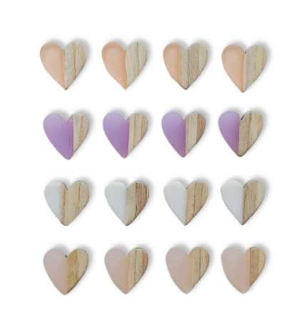 149 ($12) Earrings - Wooden Hearts
