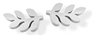 023 ($32) Earrings - Leaf Stud - Stainless Steel