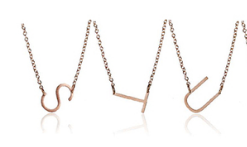 023 ($55) Necklace - Letter Initials - Rose Gold