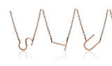 023 ($55) Necklace - Letter Initials - Rose Gold