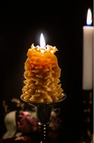 018 ($18) Tree Beeswax Candle - Yellow