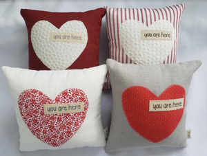 224 ($30) Heart Mini Pillows - you are here