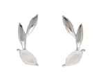 025 ($97.50) Isha Ear Climbers Silver/Gold - Pearl