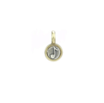 071 ($22) Marmalade - Music Note - Teeny Pendant Silver and Bronze