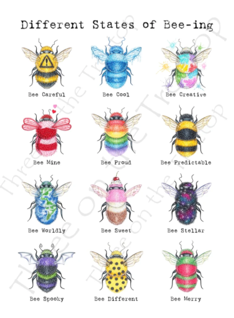 205 ($30) Print - Bee-ing Different