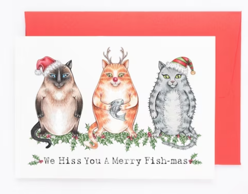 205 ($7) Holiday Card - We Hiss You A Merry Fish-mas