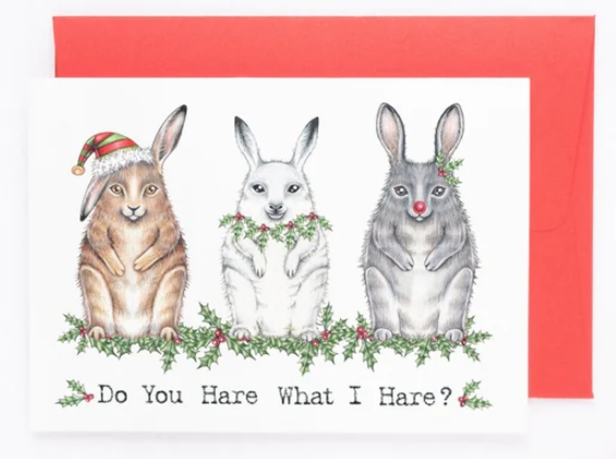 205 ($7) Holiday Card - Do You Hare What I Hare