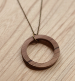 111 ($35) Rare Olive - Hollow Circle Necklace