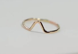 080 ($28) Mountain Stacking Ring - Gold