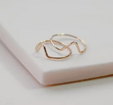 080 ($28) Mountain Stacking Ring - Gold