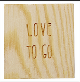083 ($17) Love to Go - Wooden box with Heart