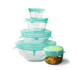 077 ($20) Stretch Silicone Lids - 5 Pack - Turquoise