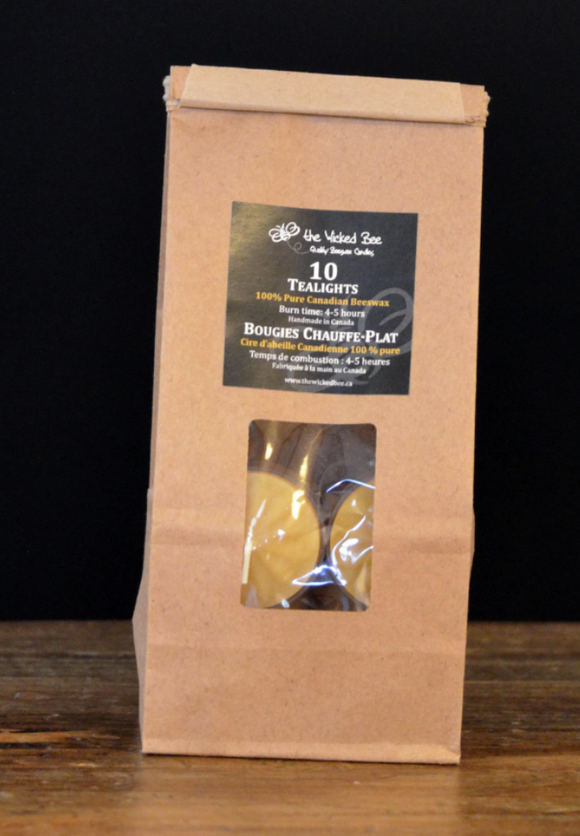 014 ($16) Beeswax Tealights - Bag of 10