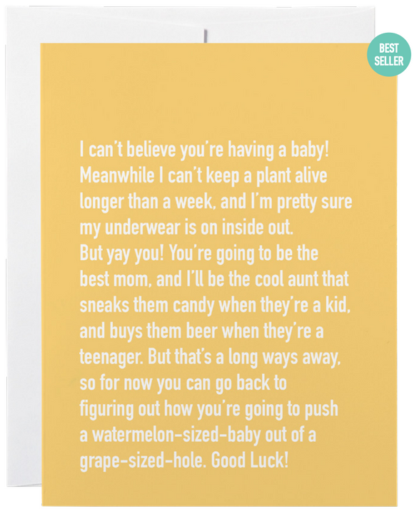 032 ($6) Card - Chatty Kathy - I Can't Believe You're Having a Baby