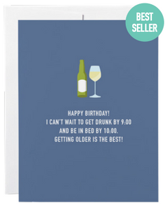 032 ($6) Card - Happy Birthday - Drunk by 9 Bed by 10