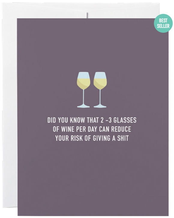 032 ($6) Card - Did You Know That 2-3 Glasses of Wine
