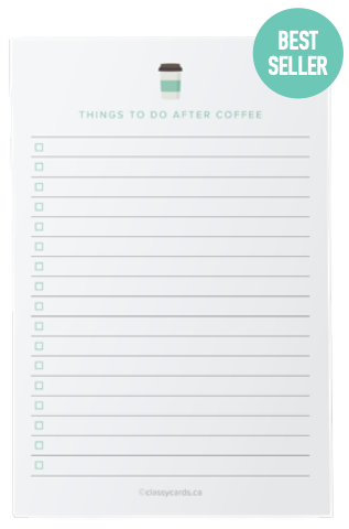 032 ($12) Notepad - Coffee To Do
