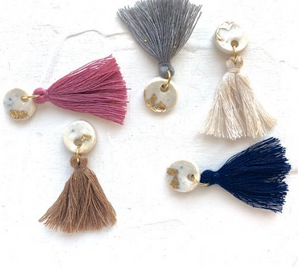 033 ($45) Moon Tassel Stud