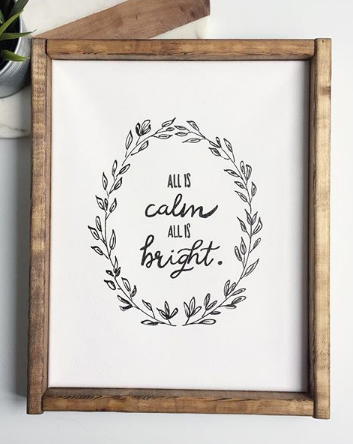 141 ($45) Sign - All is Calm