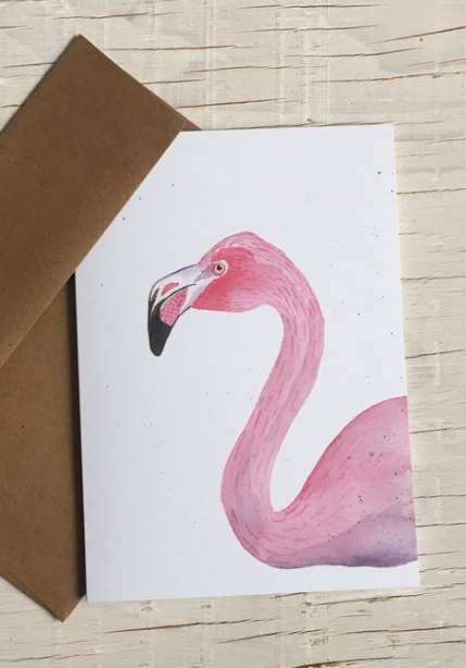 201 ($6) Card - Flamingo