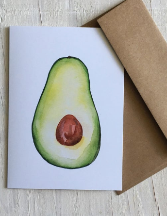 201 ($6) Card - Avocado