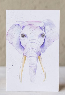 201 ($6) Card - Elephant