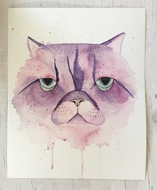 201 ($6) Card - Angry Cat