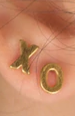 023 ($38) Earrings - XO - Gold