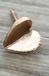 023 ($38) Earrings - Folded Heart - RG