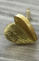 023 ($38) Earrings - Folded Heart - Gold
