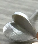 023 ($38) Earrings - Folded Heart - Silver